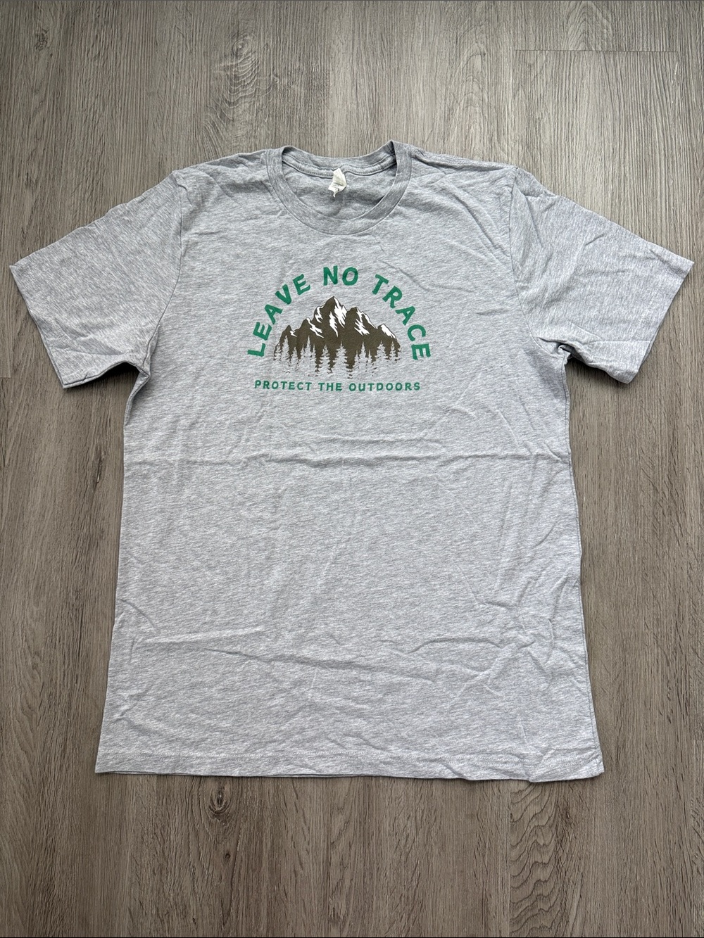 Bella Canvas Heather Gray Short Sleeve Tee with Green & Brown Outdoor Graphic